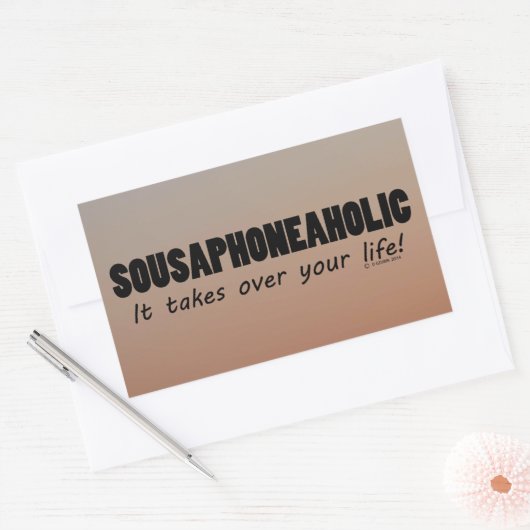 Sousaphoneaholic Life Rechteckkantsticker Rechteckiger Aufkleber (Umschlag)