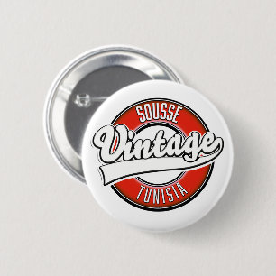 Sousse Tunesien Vintage-Logo Button