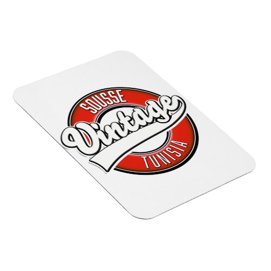 Sousse Tunesien Vintage-Logo Magnet (Rechte Seite)
