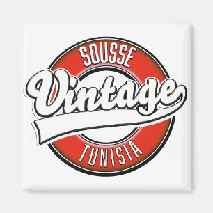 Sousse Tunesien Vintage-Logo Magnet