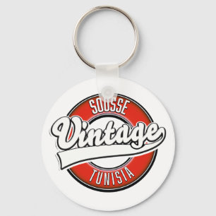Sousse Tunesien Vintage-Logo Schlüsselanhänger