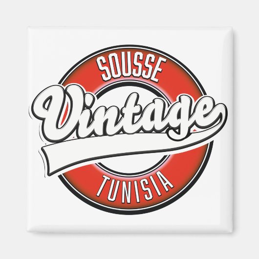 Sousse tunisia Vintages Logo Magnet (Vorne)