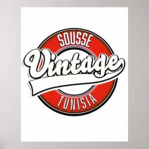 Sousse tunisia Vintages Logo Poster