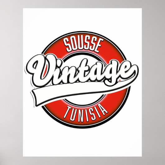 Sousse tunisia Vintages Logo Poster (Vorne)