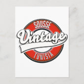Sousse tunisia Vintages Logo Postkarte (Vorderseite)