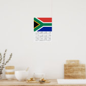South Africa 2026 Calendar, Large, African Flag Poster (Küche)