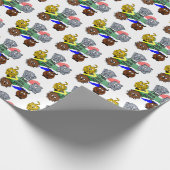 South Africa Big Five Safari Animal Cartoon Geschenkpapier (Ecke)