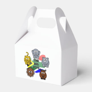 South Africa Big Five Safari Animal Cartoon Geschenkschachtel
