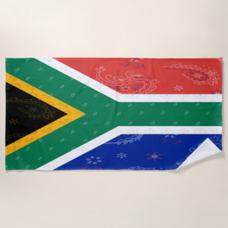 South AFrica Flag Beach Handtuch