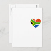 South Africa Flag Heart Postkarte (Vorne/Hinten)