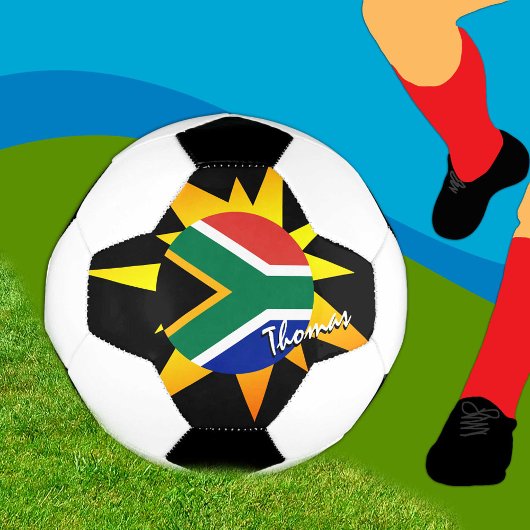 South Africa Football & African Flag / BANG Fußball