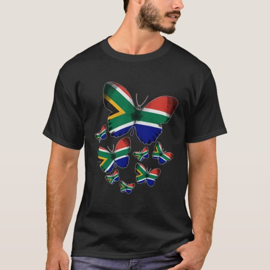 South Africa Ideas Kids With Butterfly South Afric T-Shirt (Vorderseite)