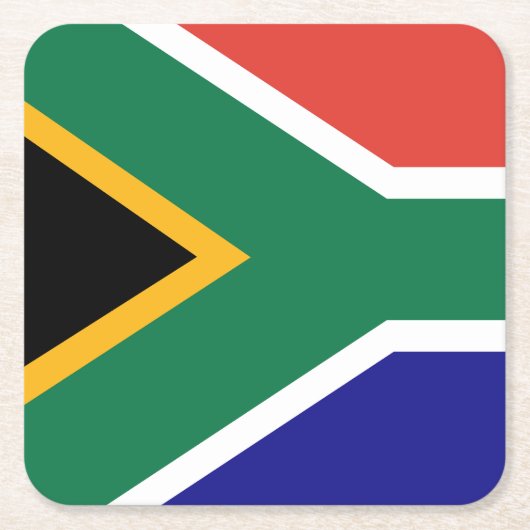 South Africa Rechteckiger Pappuntersetzer (Vorderseite)