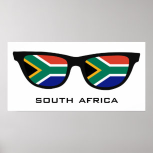South Africa Shades custom text & color poster