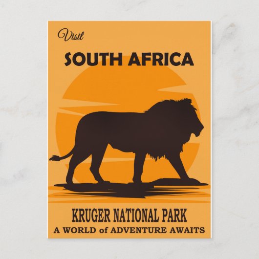 South Africa Travel Poster Postkarte (Vorderseite)