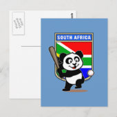 South African Baseball Panda Postkarte (Vorne/Hinten)