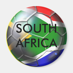 South African deep Nut Soccer Ball Artwork Magnet