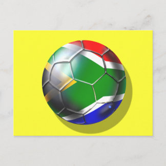 South African deep Nut Soccer Ball Artwork Postkarte
