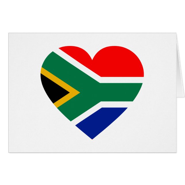 South African Flag Heart (Vorderseite (Horizontal))
