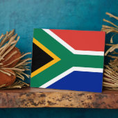 South African Flag Plaque Fotoplatte (Seite)