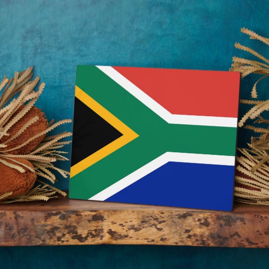 South African Flag Plaque Fotoplatte (Seite)