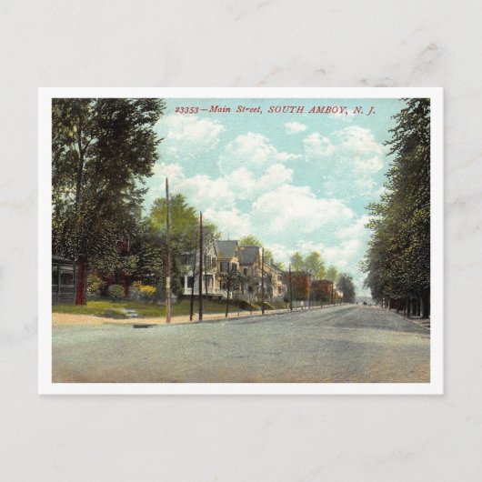 South Amboy NJ, Main Street 1910er Postkarte (Vorderseite)