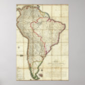 South America map 3 Poster (Vorne)