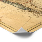 South America Map von Worcester Poster (Ecke)