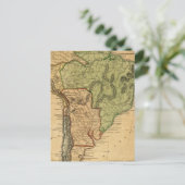 South America Map von Worcester Postkarte (Stehend Vorderseite)