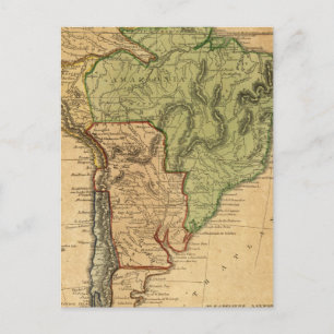 South America Map von Worcester Postkarte