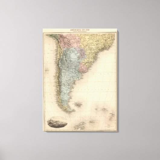 South America Part Medionale Leinwanddruck (Vorderseite)