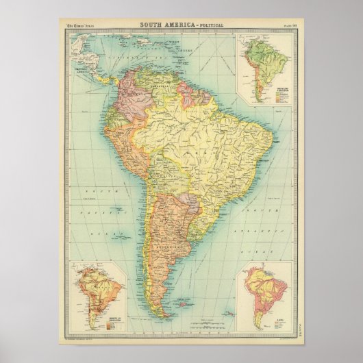 South America political Poster (Vorne)