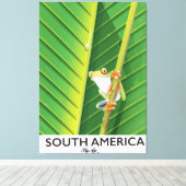 South America Tree Frog Urlaubsposter Leinwanddruck (Insitu (Holzboden))