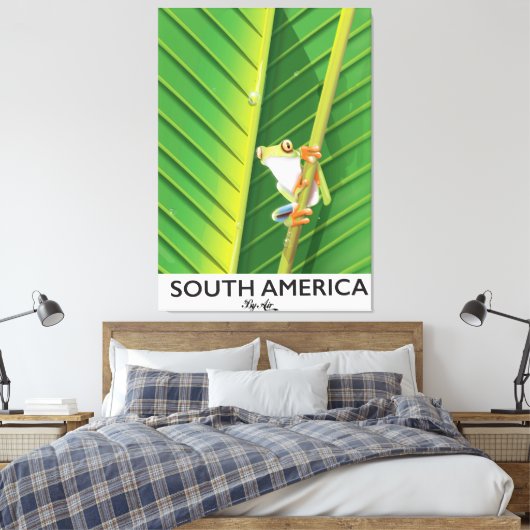 South America Tree Frog Urlaubsposter Leinwanddruck (Insitu (Schlafzimmer))