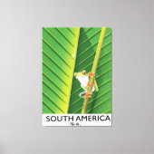 South America Tree Frog Urlaubsposter Leinwanddruck (Vorderseite)