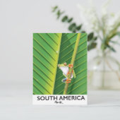 South America Tree Frog Urlaubsposter Postkarte (Stehend Vorderseite)