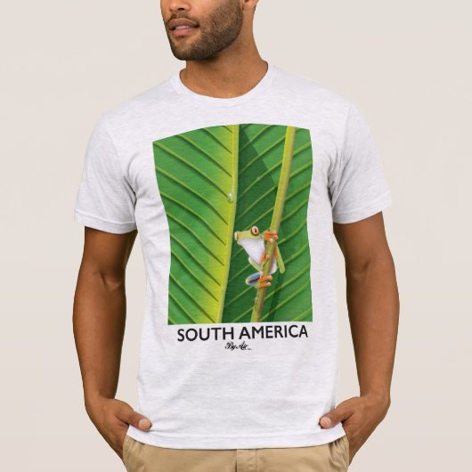 South America Tree Frog Urlaubsposter T-Shirt (Vorderseite)