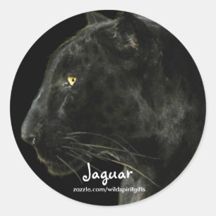 South American Black Jaguar Wildlife Collector Runder Aufkleber
