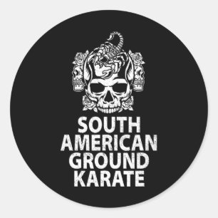 South American Ground Karate Bjj Brazilian Jiu-jit Runder Aufkleber