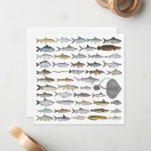 South Asia Freshwater Fish Group Mitteilungskarte (Vorderseite/Rückseite Beispiel)