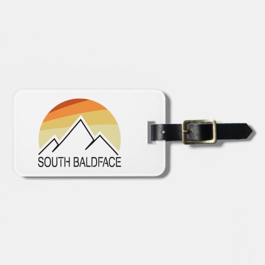 South Baldface New Hampshire Retro Gepäckanhänger (Vorderseite horizontal)