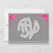 South Beach Deko Wedding (Antwort v2) RSVP Karte (Rückseite)