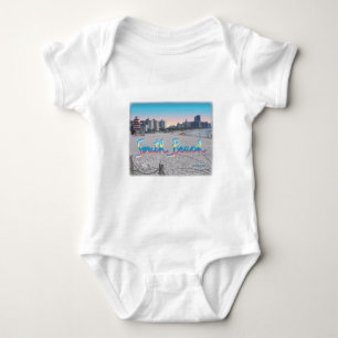 South Beach, FL City View Baby Strampler