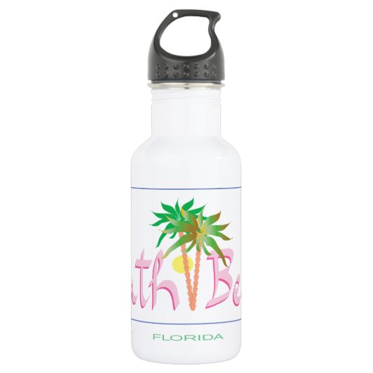South Beach, FL Trinkflasche (Vorderseite)