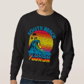 South Beach Florida Retro Throwback Surf & Beach S Sweatshirt (Vorderseite)