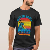 South Beach Florida Retro Throwback Surf & Beach S T-Shirt (Vorderseite)