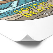 South Beach Florida Vintag Poster (Ecke)