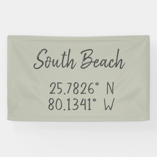 South Beach GPS koordiniert den Breitengrad von Br Banner (Horizontal)