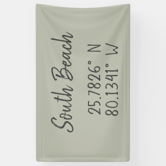 South Beach GPS koordiniert den Breitengrad von Br Banner (Vertikal)