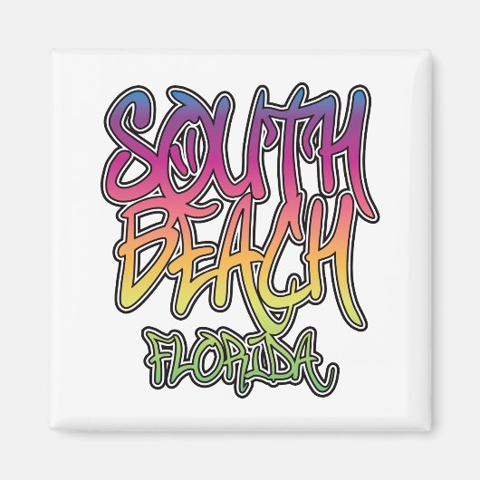 South Beach Graffiti Magnet (Vorne)